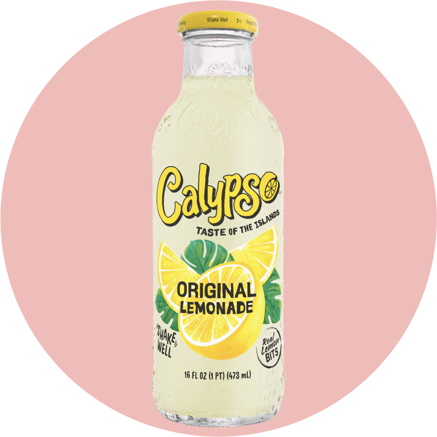 Calypso Original Lemonade – Zitronengetränk in der typischen Calypso-Flasche mit gelbem Etikett