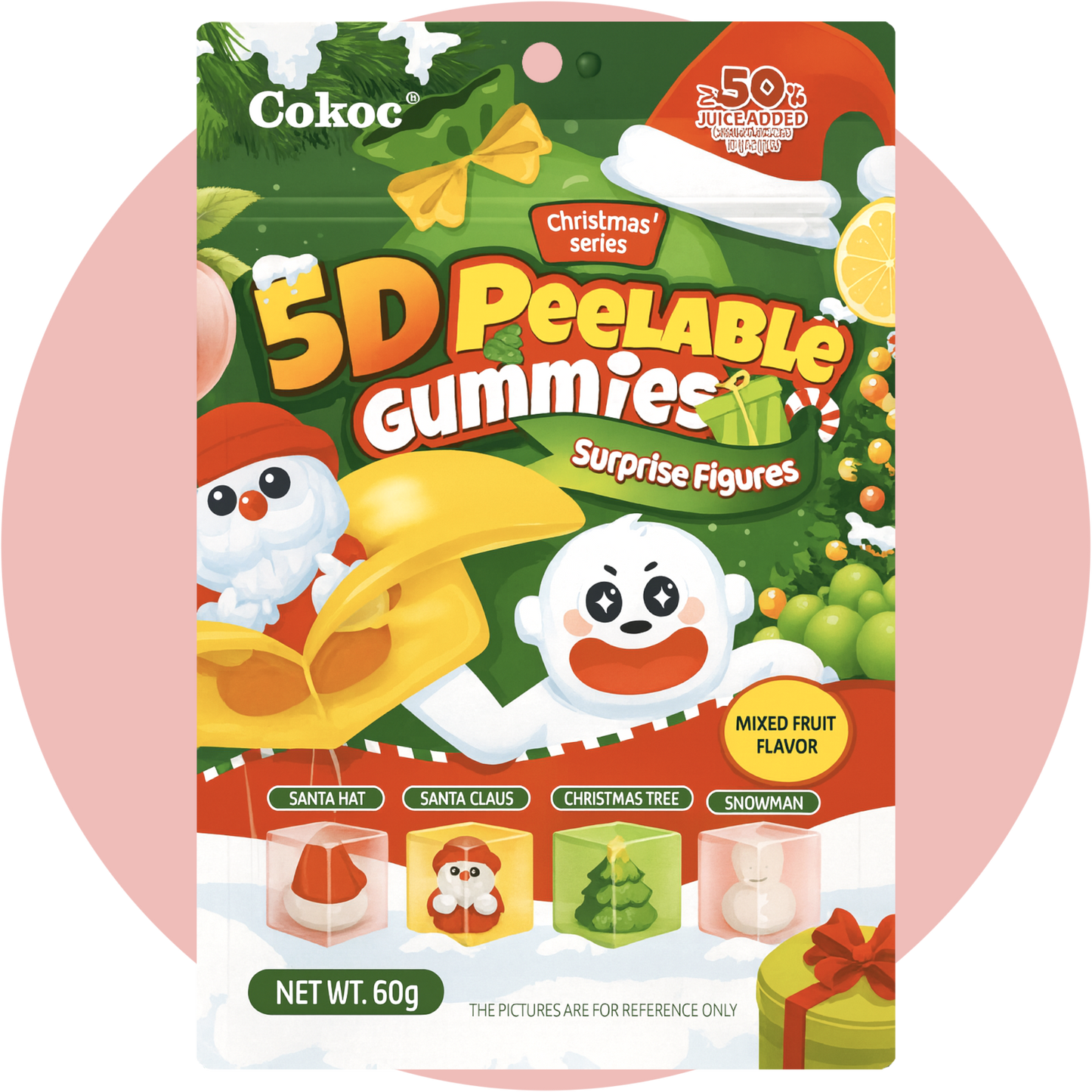 Cokoc 5D Christmas Series – Schälebare Peelable Gummies mit weihnachtlichen Motiven