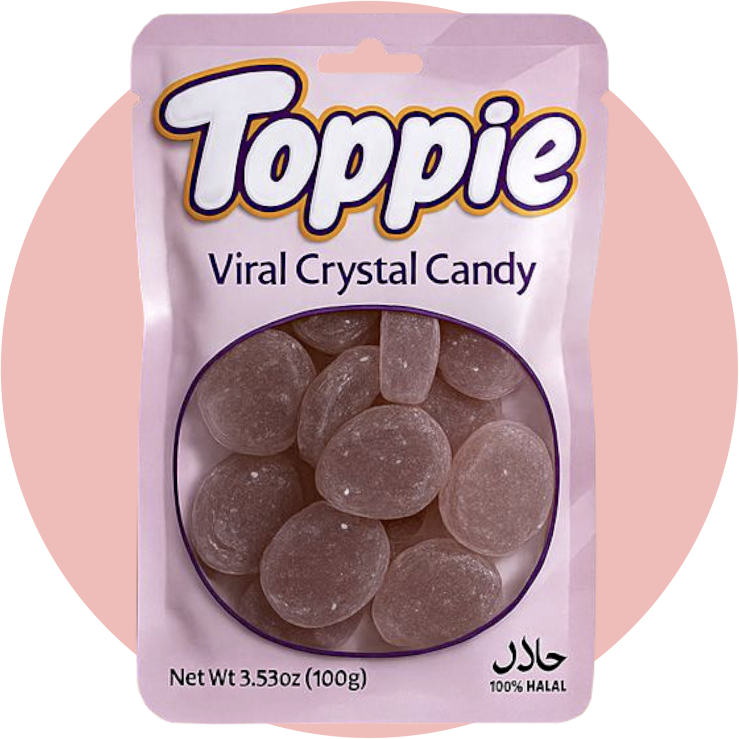 Crystal Candy Grape – Essbare Kristalle von Toppie mit Traubengeschmack in ovaler Form