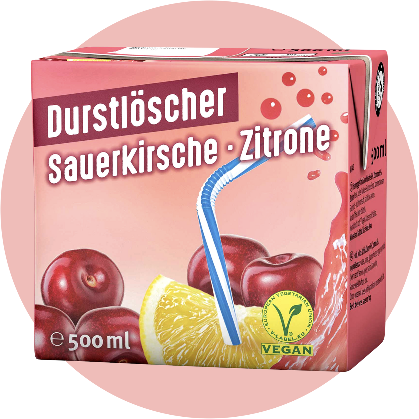 Durstlöscher Sauerkirsche Zitrone – Getränk mit fruchtigem Sauerkirsch- und Zitronengeschmack für eine erfrischend herbe Sorte
