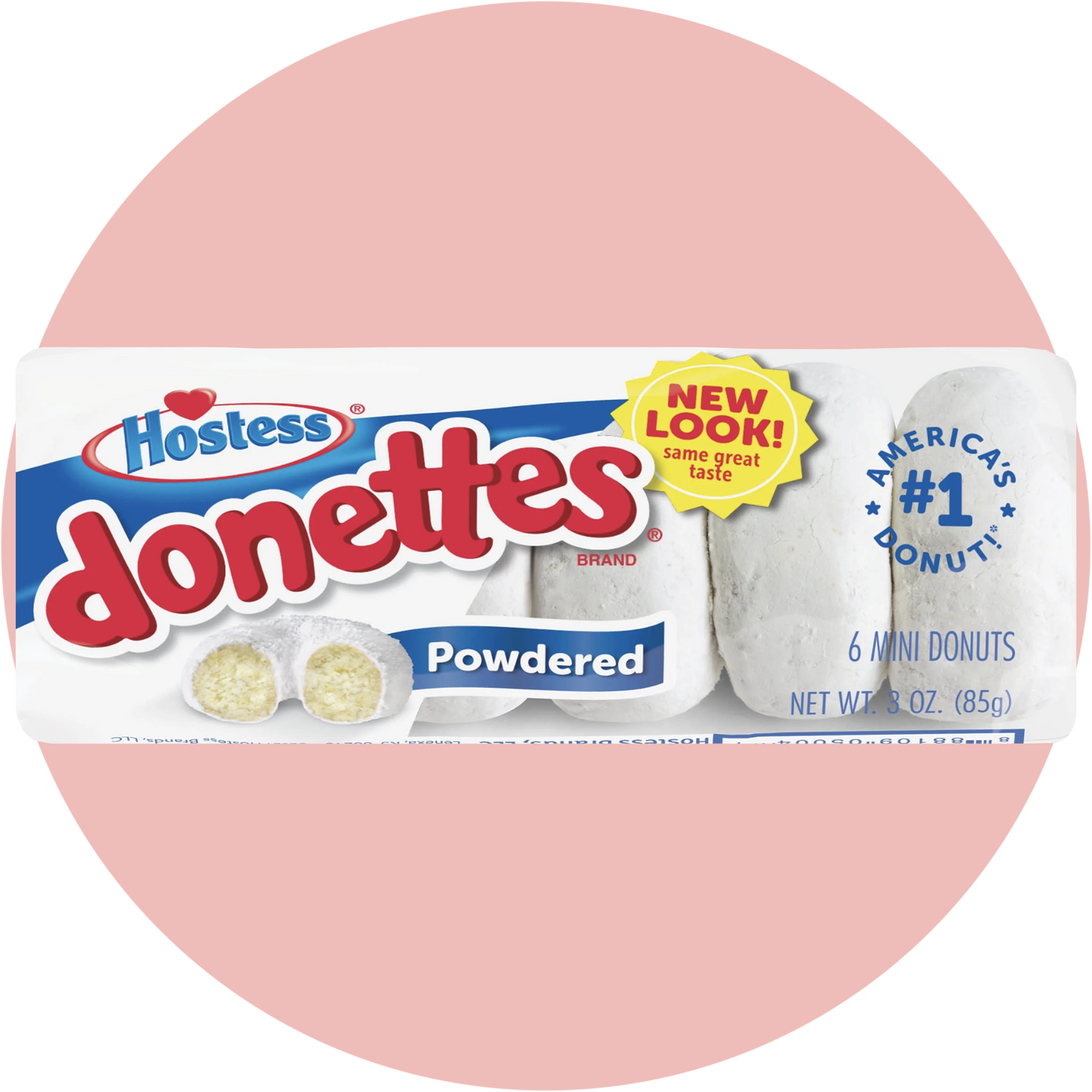 Hostess Donettes Powdered – Mini Donuts mit Puderzuckerüberzug in typischer US-Verpackung