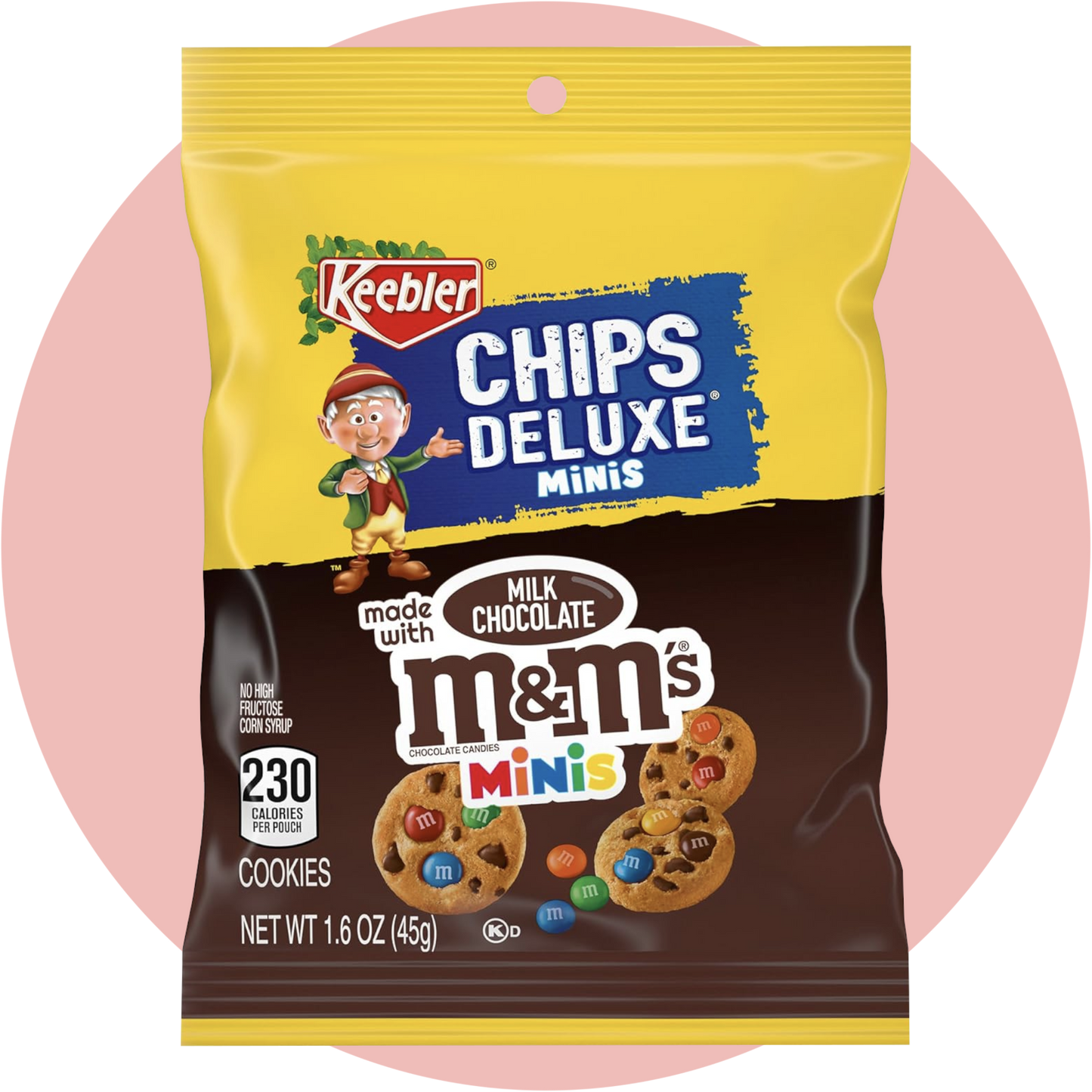 Keebler M&M's Cookies – Weiche Cookies mit bunten M&M's in braun-gelber Verpackung