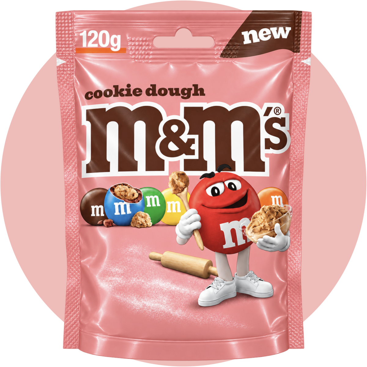 M&M’s Cookie Dough mit bunten Schokolinsen und Cookie-Teig-Geschmack