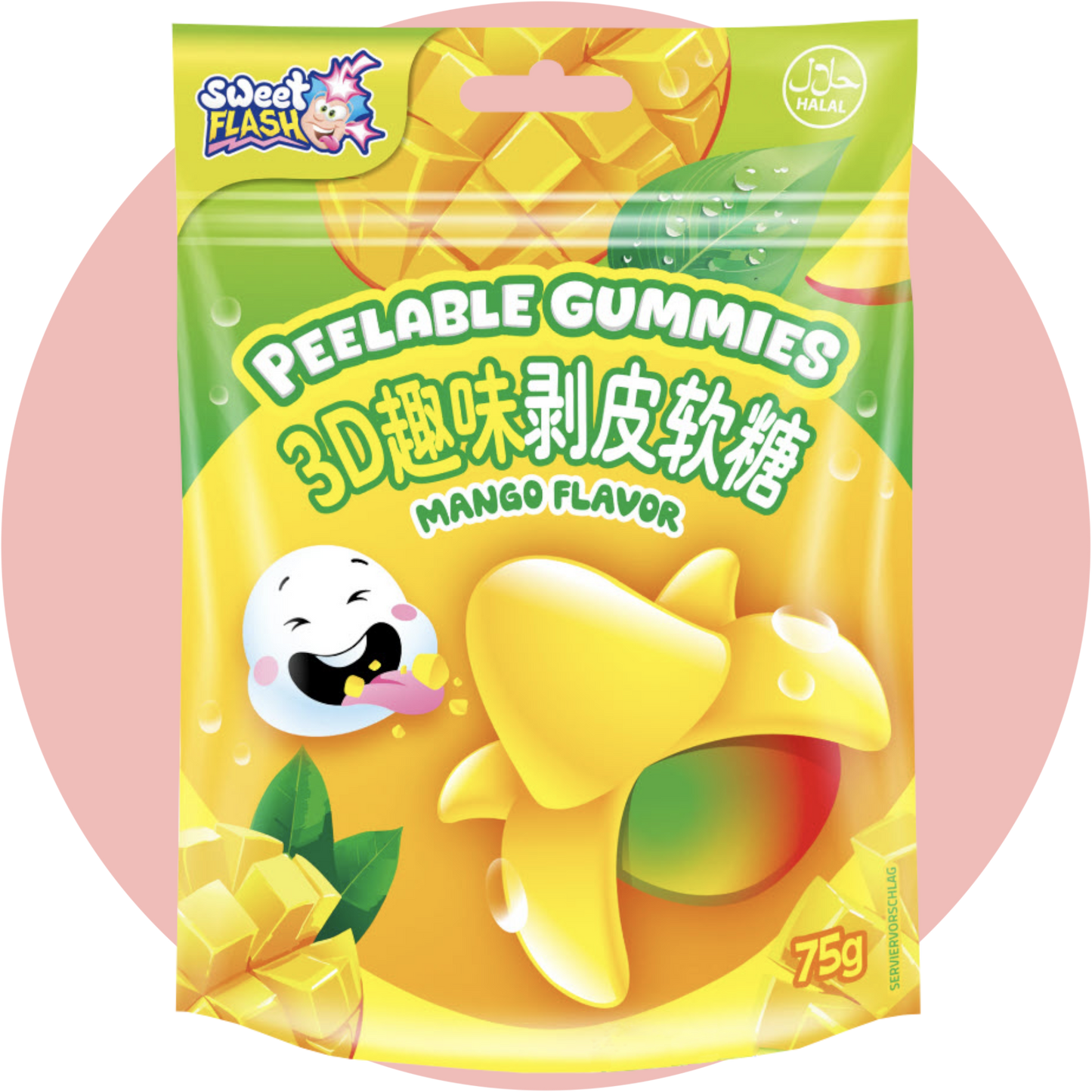 Peelable Gummies Mango - Sweet Flash Fruchtgummis zum Schälen mit Mango Geschmack