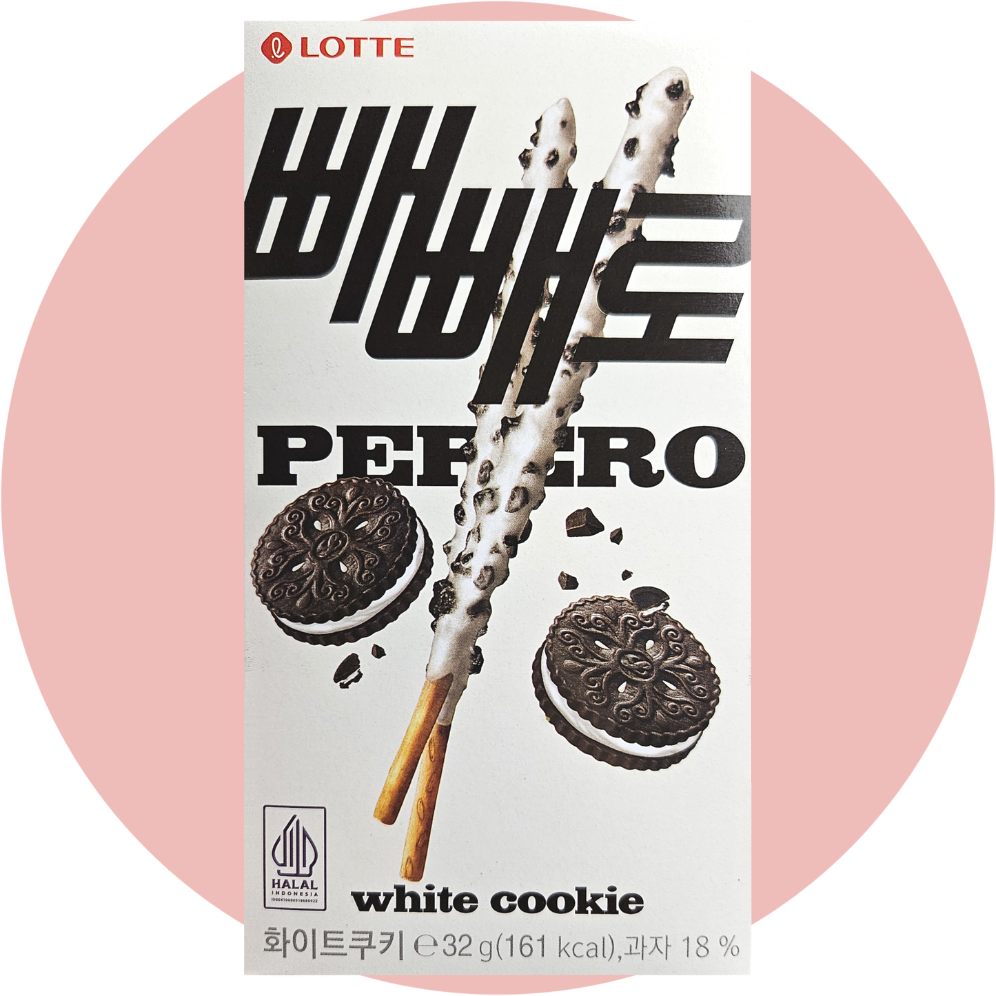Pepero Sticks White Cookie – Gebäcksticks mit weißer Schokolade und Cookie Stückchen