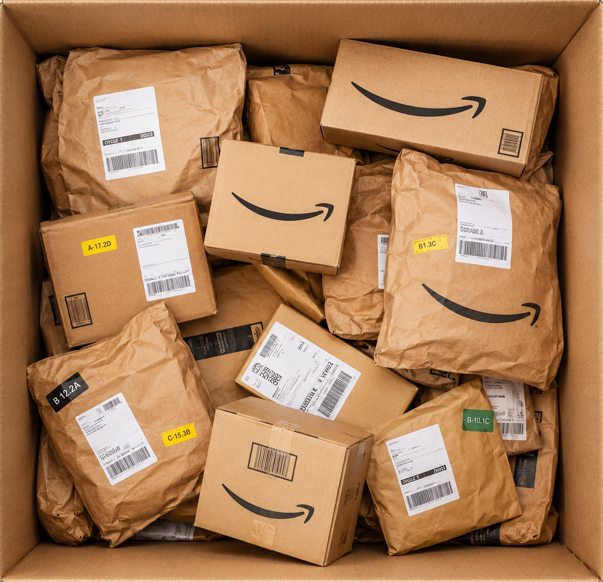 Retourenware von Amazon als Secret Packs mit unbekanntem Inhalt