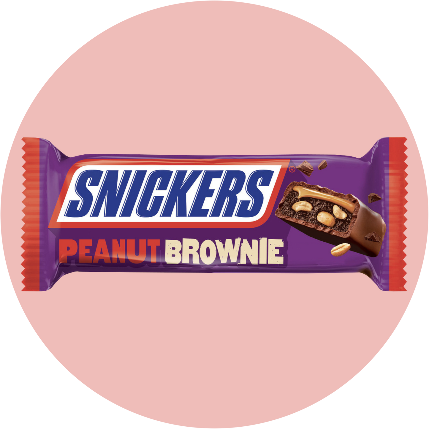 Snickers Peanut Brownie – Riegel mit Brownie Teig, Erdnüssen, Karamell und Milchschokolade