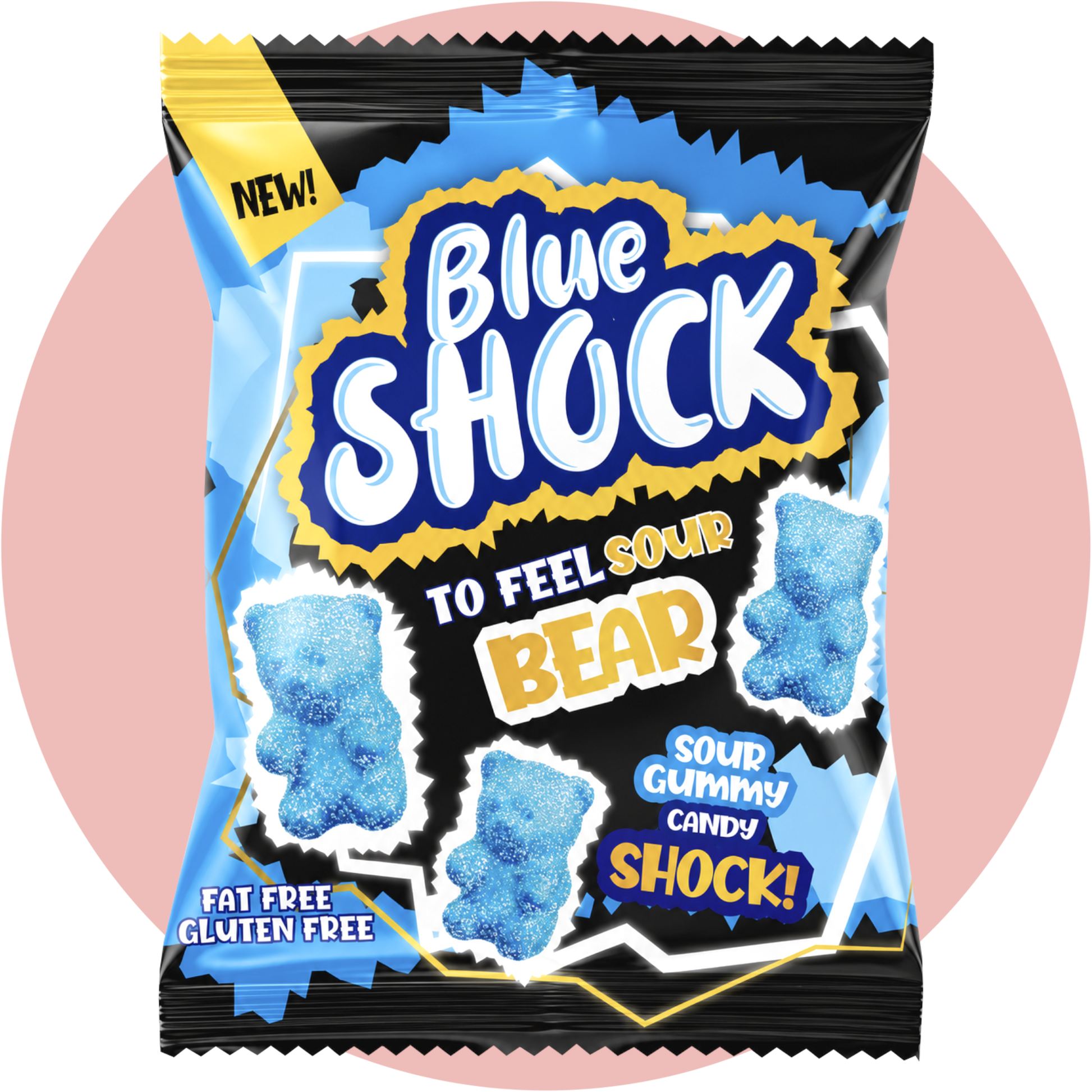 Blue Shock Sour Bear saure Fruchtgummi Bären Halal mit intensivem Fruchtgeschmack