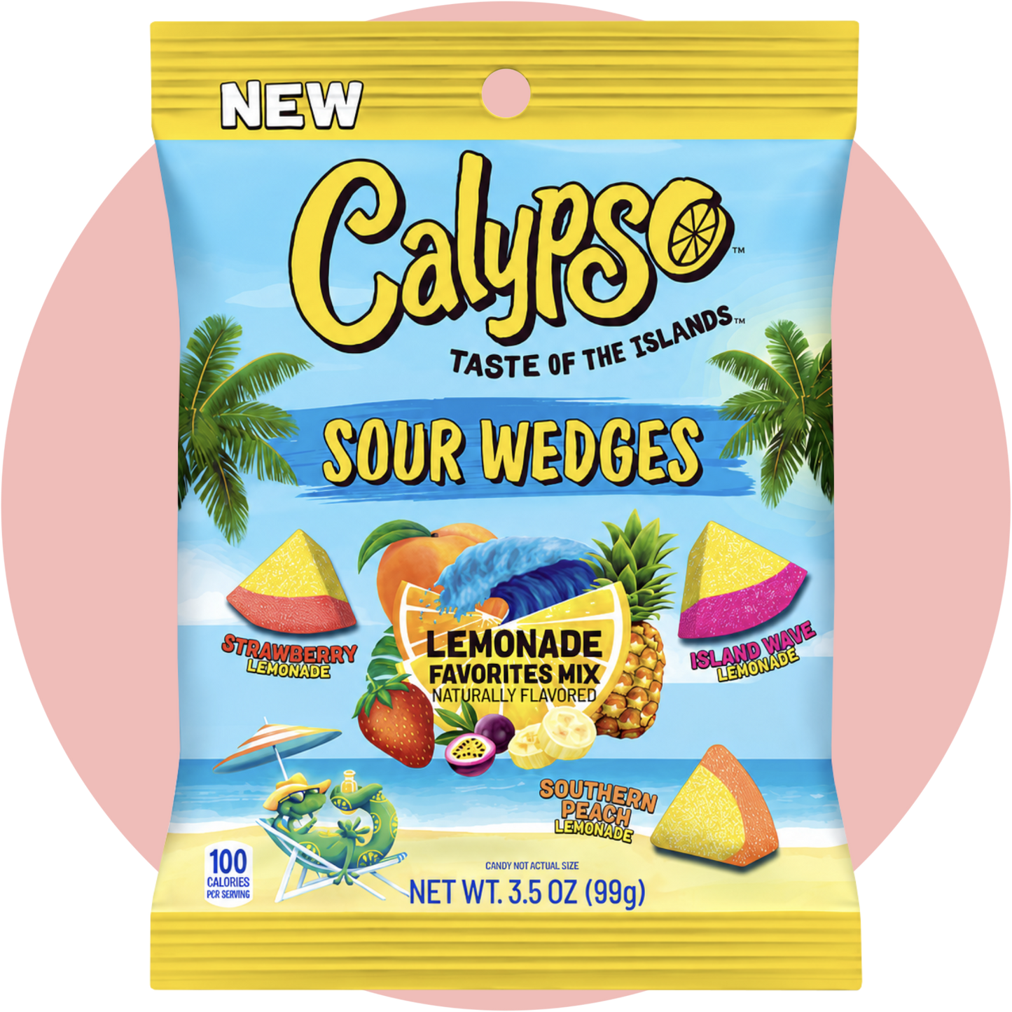 Calypso Sour Wedges Lemonade Mix mit Strawberry, Island Wave und Southern Peach Lemonade