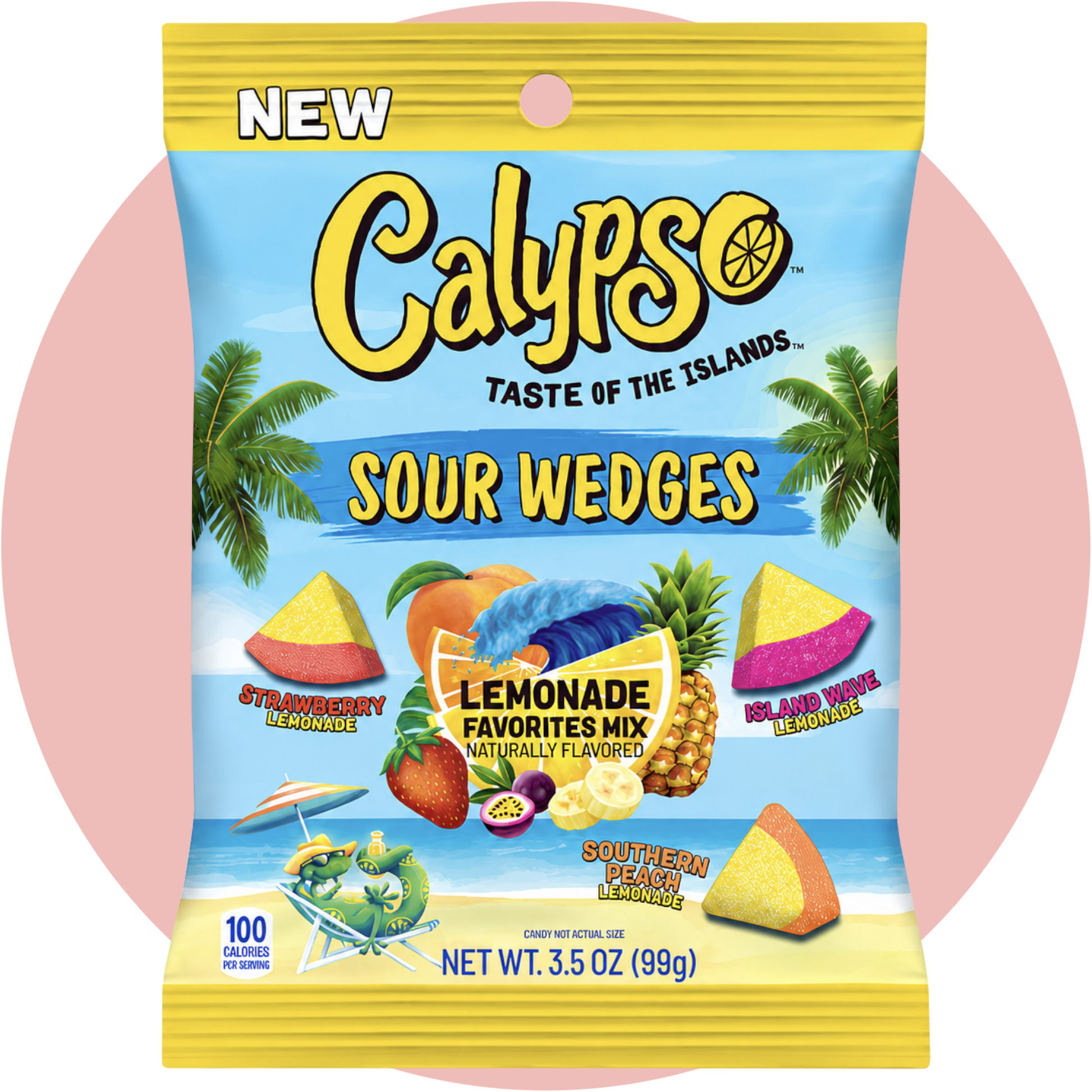 Calypso Sour Wedges Lemonade Mix mit Strawberry, Island Wave und Southern Peach Lemonade