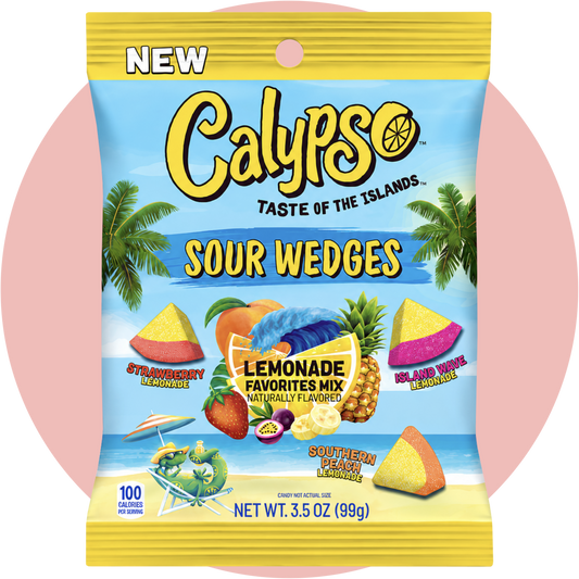 Calypso Sour Wedges Lemonade Mix mit Strawberry, Island Wave und Southern Peach Lemonade