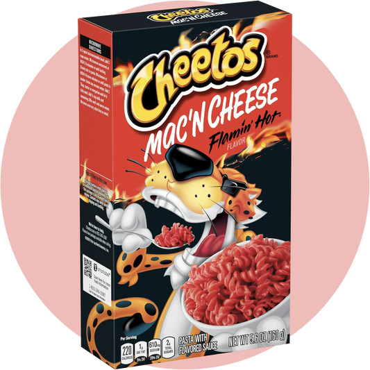 Cheetos Mac 'n Cheese Flamin Hot – Pikante Käsenudeln mit Flamin Hot Würze in Roter Verpackung
