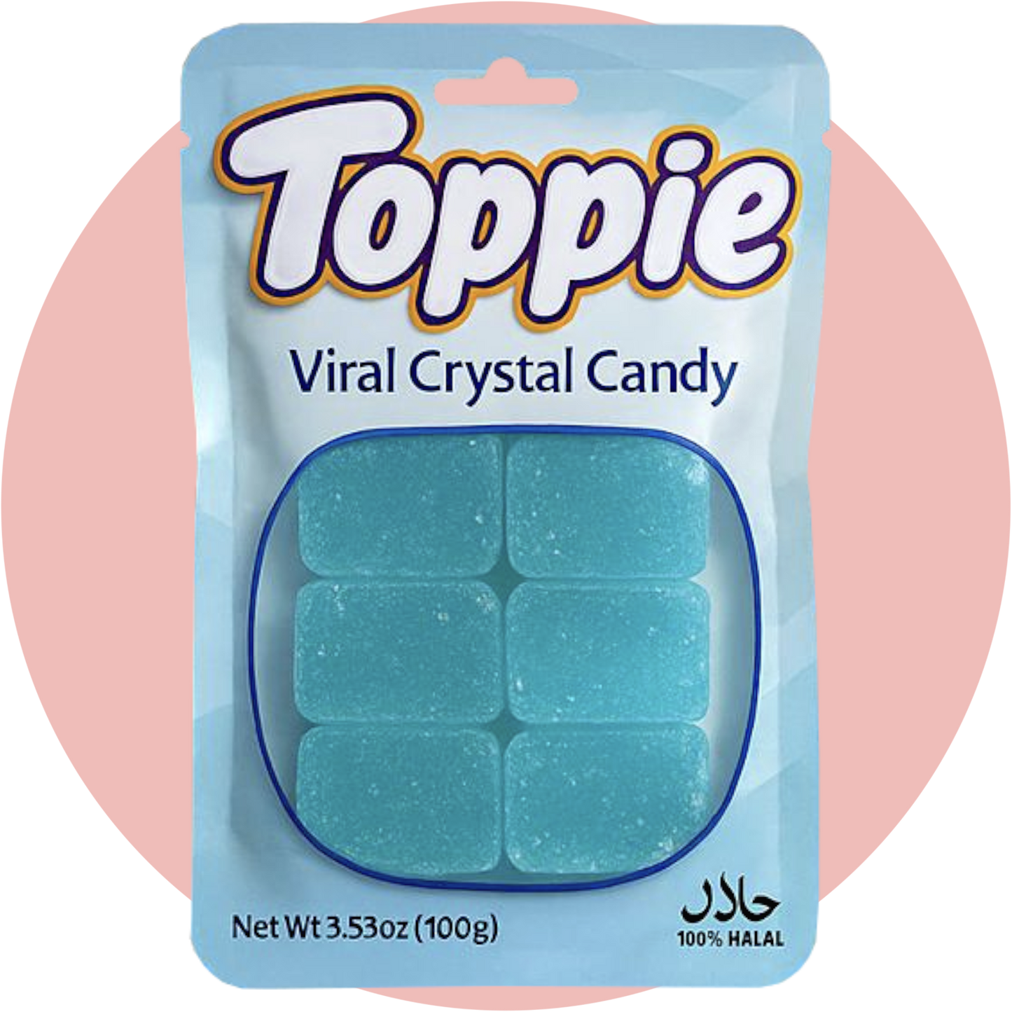 Crystal Candy Blueberry – Glitzernde blaue Kristalle mit Blaubeergeschmack in eckiger Form