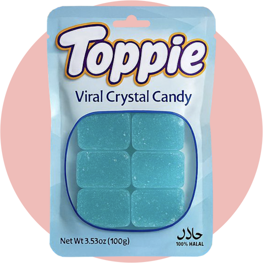 Crystal Candy Blueberry – Glitzernde blaue Kristalle mit Blaubeergeschmack in eckiger Form