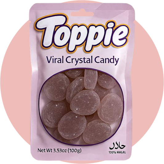 Crystal Candy Grape – Essbare Kristalle von Toppie mit Traubengeschmack in ovaler Form