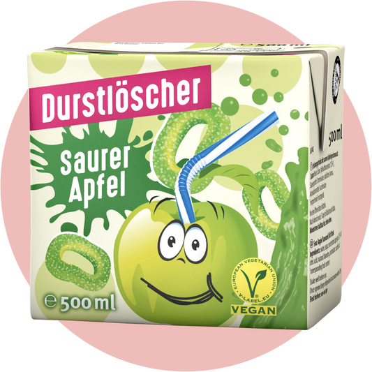 Durstlöscher Saurer Apfel – Erfrischendes Getränk mit saurem Apfelgeschmack für alle, die fruchtige Sorten mit Säure lieben
