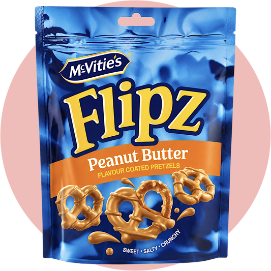 Flipz Peanut Butter Pretzels mit knusprigen Brezeln und Erdnussbutter geschmack