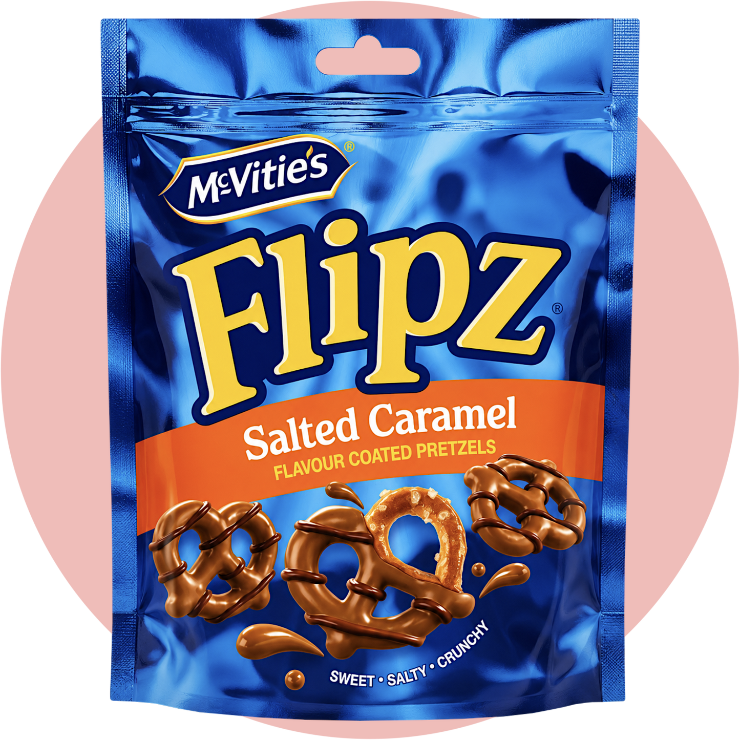 Flipz Salted Caramel Pretzels mit süß-salzigem Karamellüberzug