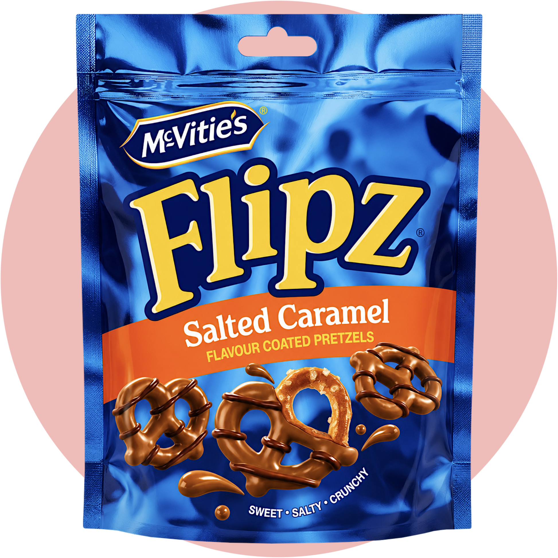 Flipz Salted Caramel Pretzels mit süß-salzigem Karamellüberzug