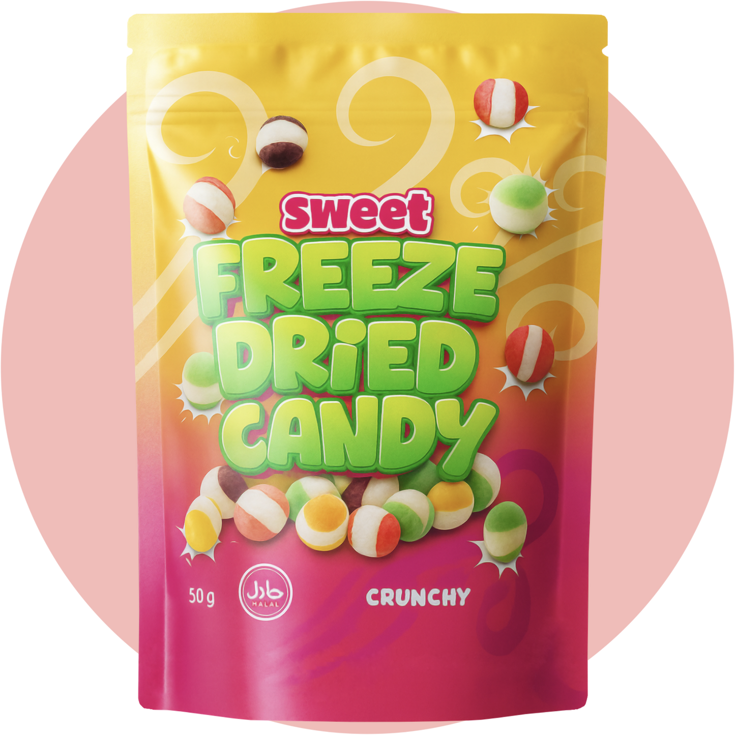 Freeze Dried Candy Sweet - Gefriergetrocknete Süßigkeiten in bunten Farben im Beutel