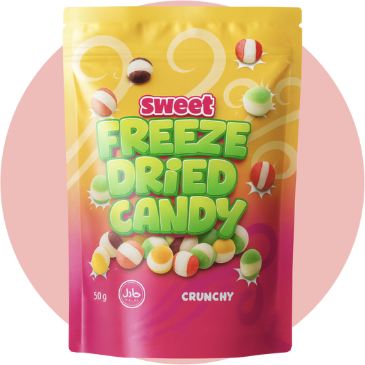 Freeze Dried Candy Sweet - Gefriergetrocknete Süßigkeiten in bunten Farben im Beutel