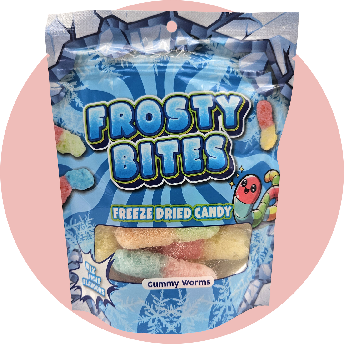 Frosty Bites Gummy Worms Gefriergetrocknet