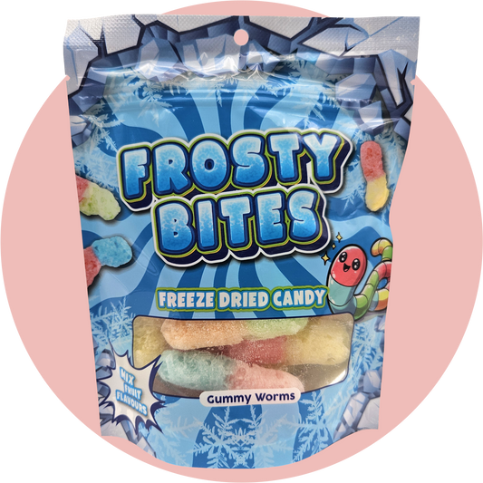 Frosty Bites Gummy Worms Gefriergetrocknet