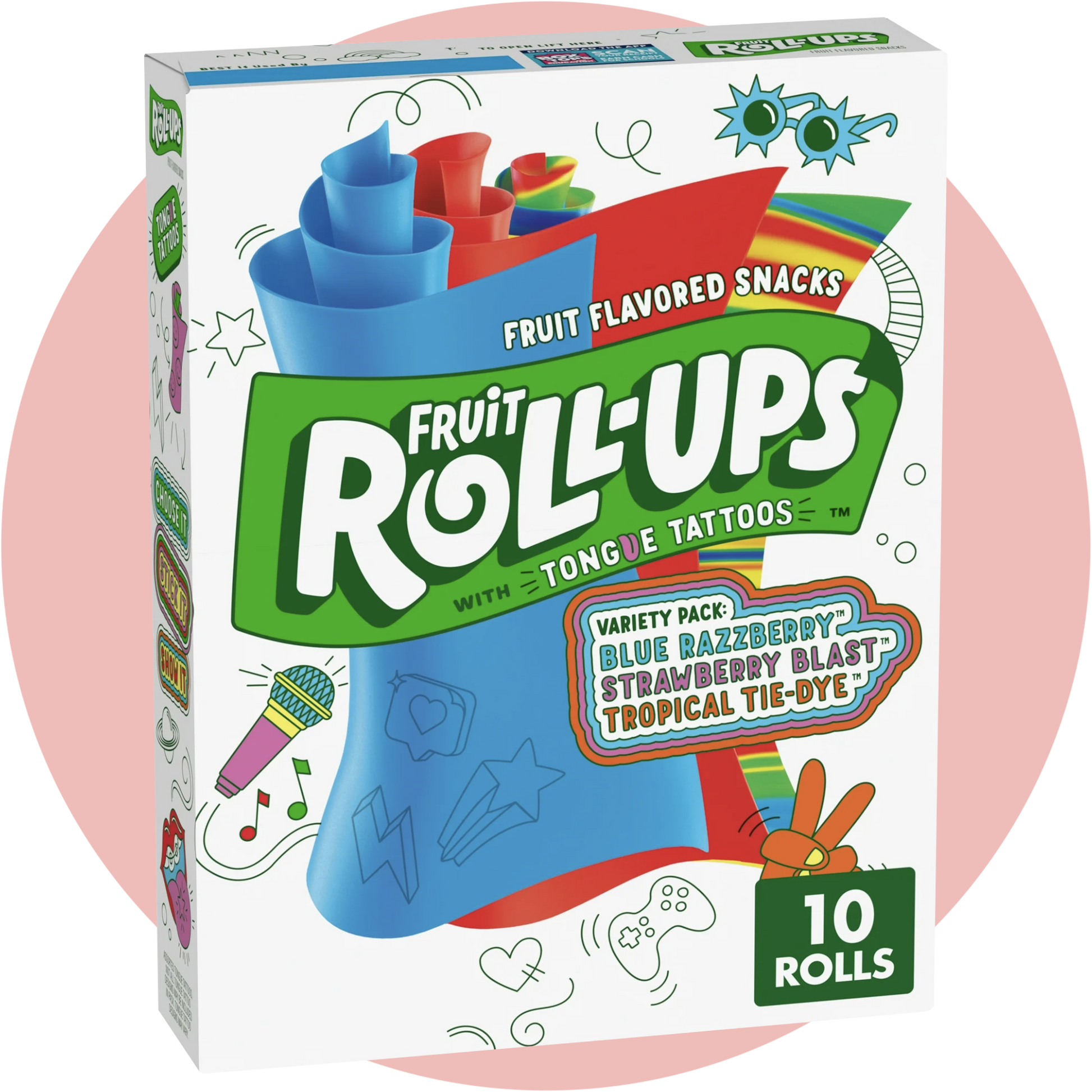 Fruit Roll-Ups Snack Variety – Bunte Kaustreifen in verschiedenen Fruchtsorten in farbenfroher US-Verpackung