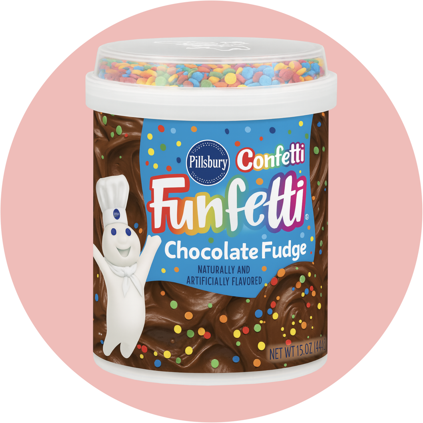 Funfetti Chocolate – Schoko Fudge mit buntem Confetti und Icing von Pillsbury