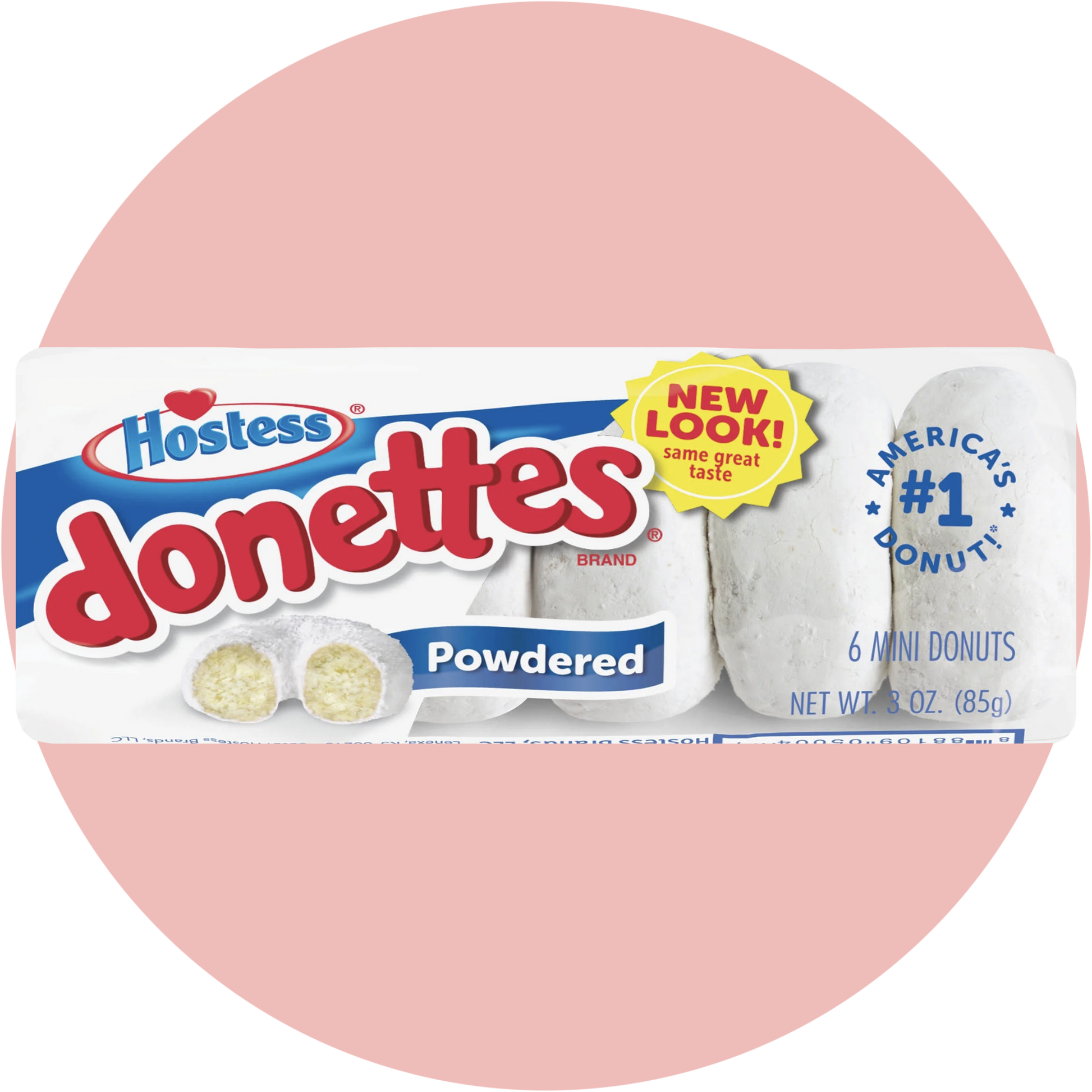Hostess Donettes Powdered – Mini Donuts mit Puderzuckerüberzug in typischer US-Verpackung