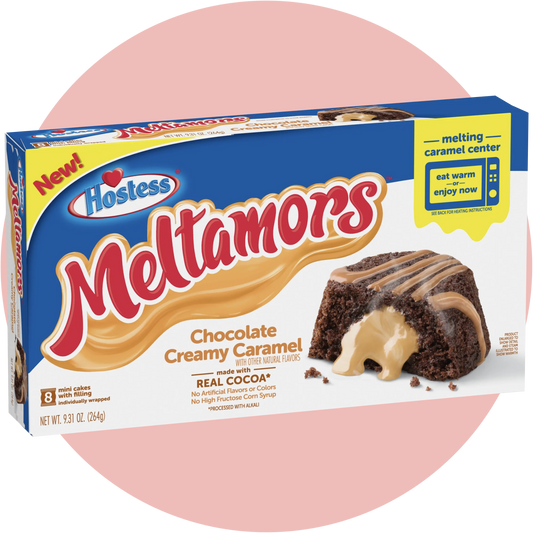 Hostess Meltamors Chocolate mit cremigem Karamellkern und Schokoladenglasur