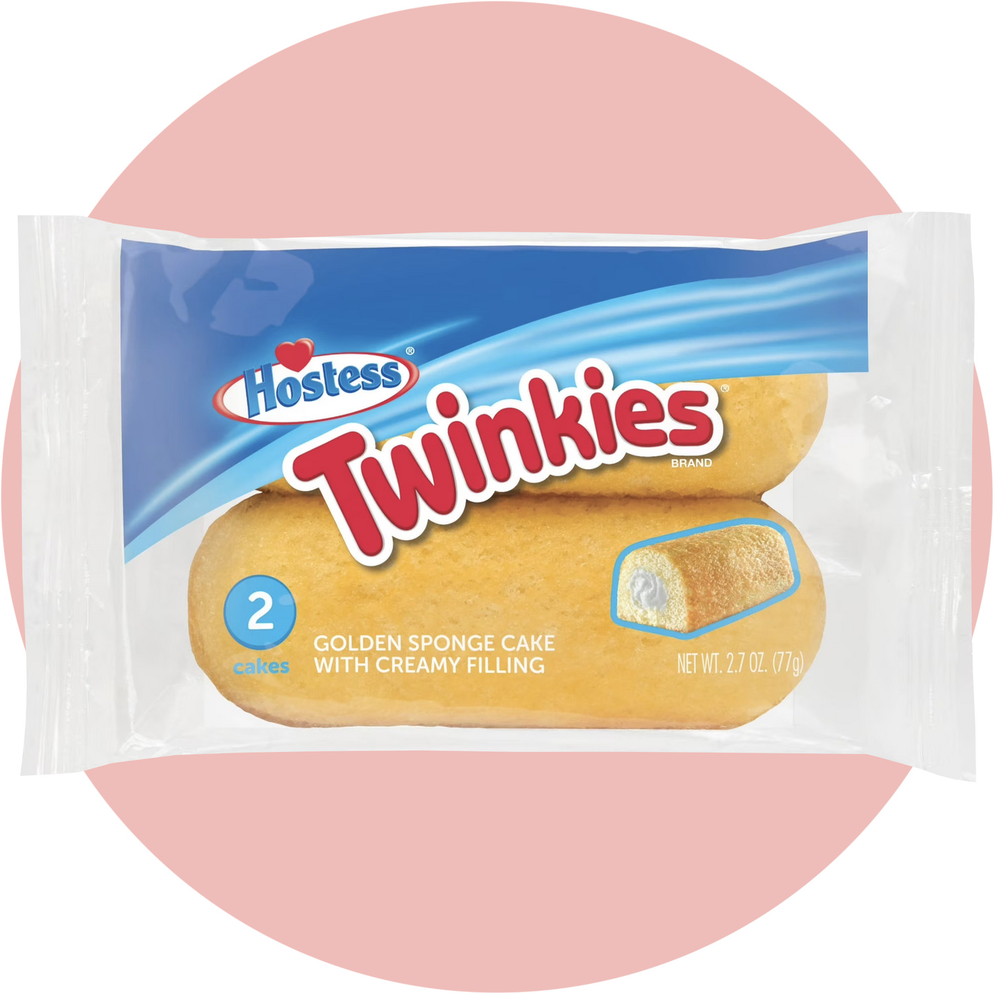 Hostess Twinkies 2er Pack – weicher Biskuitkuchen mit Vanillecreme aus den USA