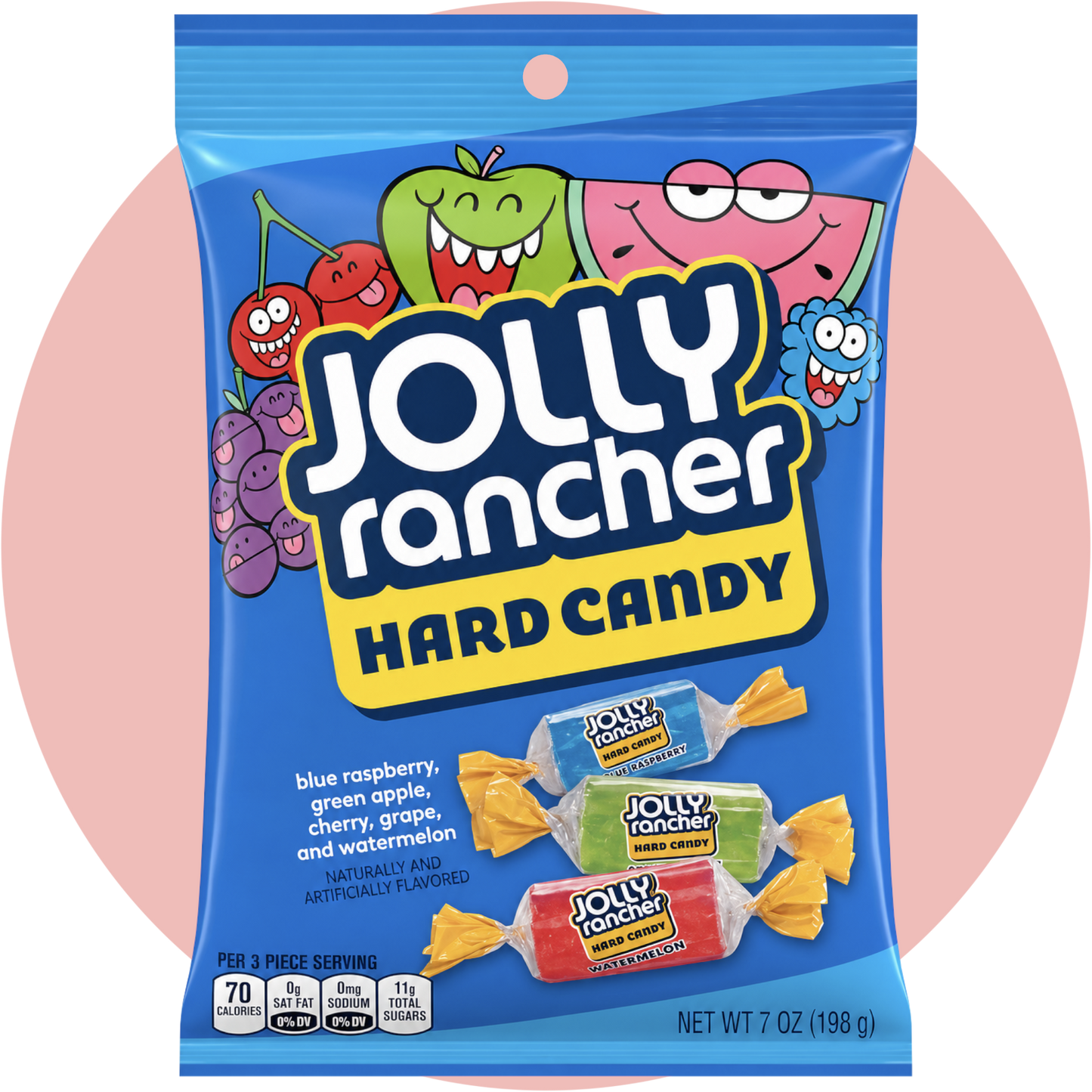 Jolly Rancher Hard Candy Bonbons Blue Raspberry Watermelon Apple