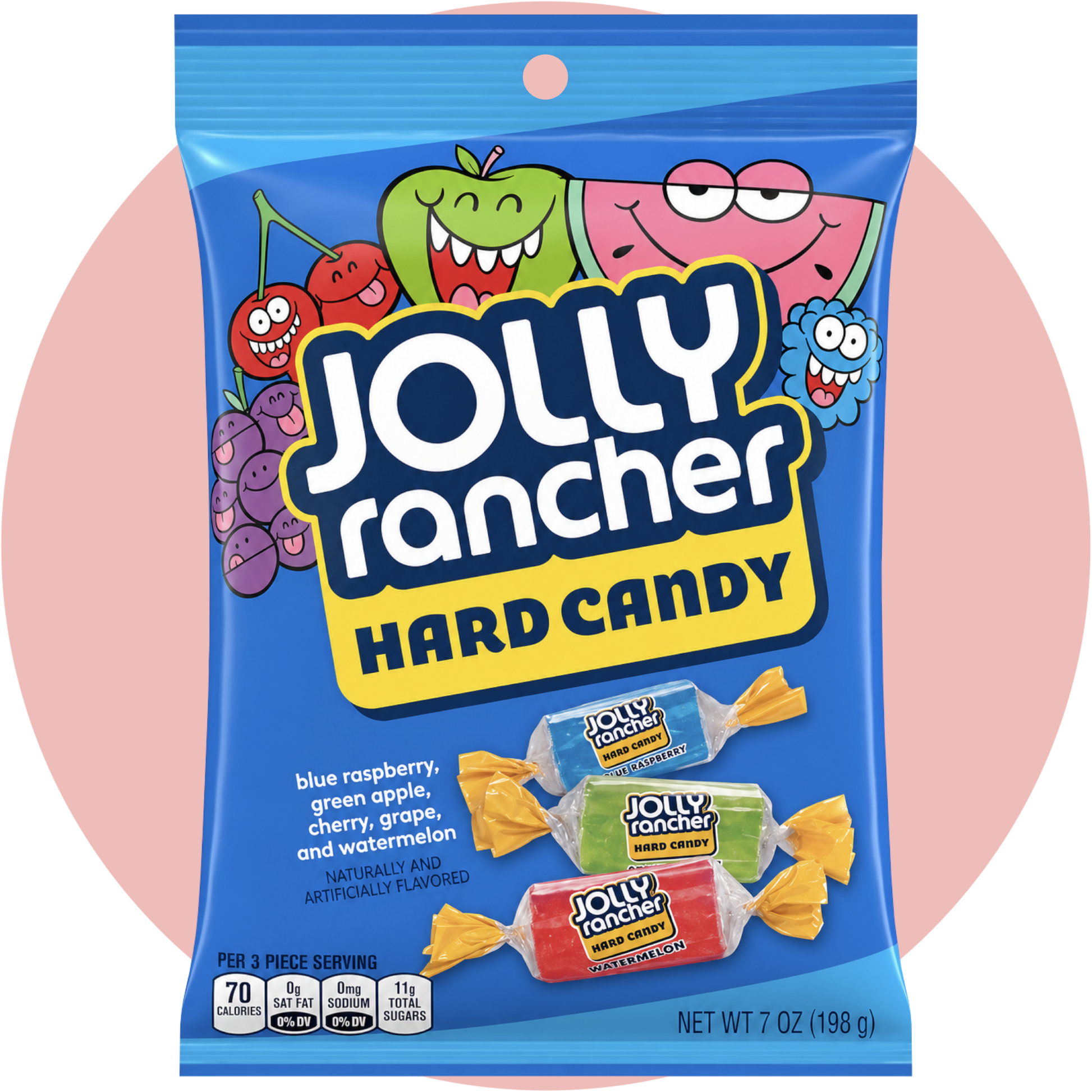 Jolly Rancher Hard Candy Bonbons Blue Raspberry Watermelon Apple