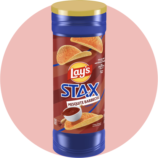 Lay’s Stax Mesquite Barbecue Chips mit würzig-rauchigem BBQ Geschmack