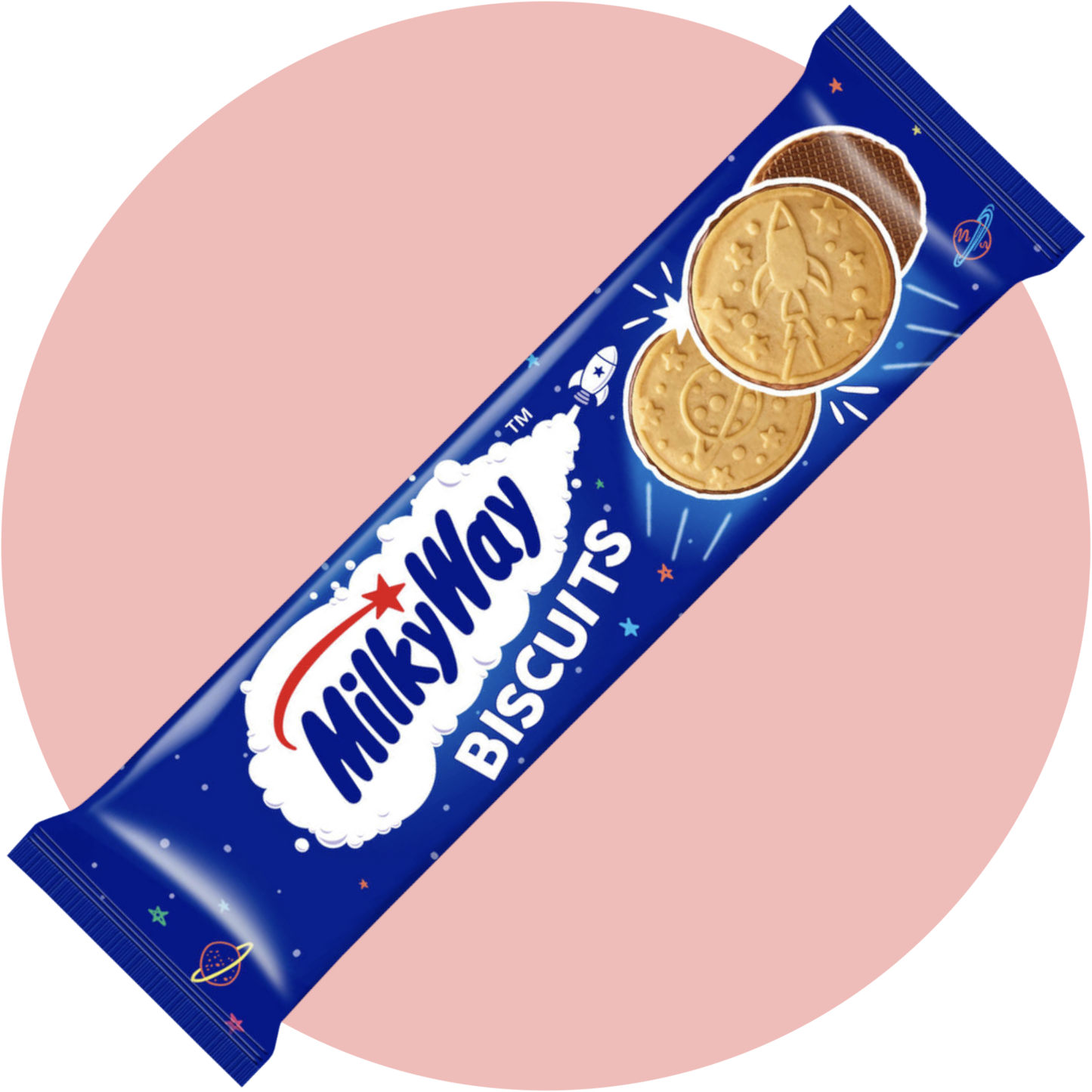 Milky Way Biscuits – Gefüllte Kekse mit Milchcreme und Weltraum Prägung