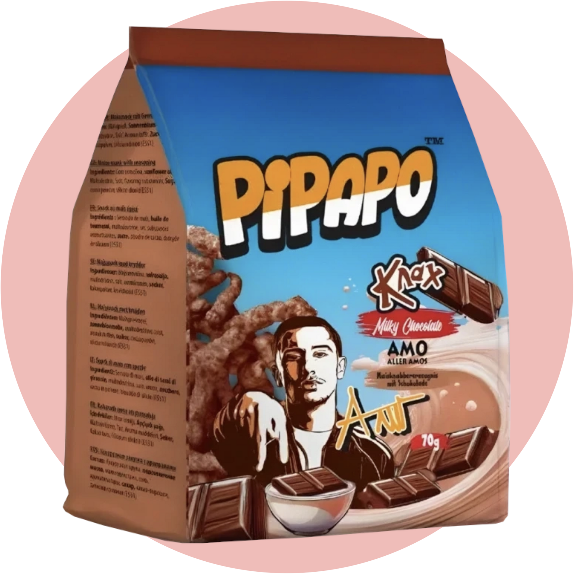 Pipapo Knax Milky Chocolate – Süßer Maissnack mit Milchschokolade von AMO