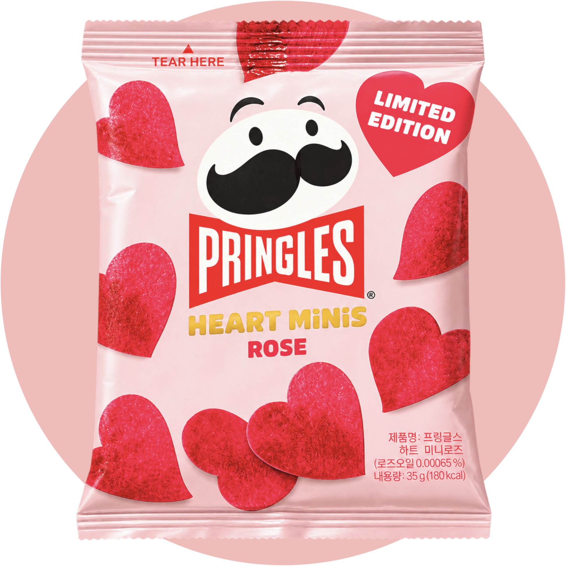 Pringles Heart Minis Rose herzförmige Chips mit Rosengeschmack Limited Edition