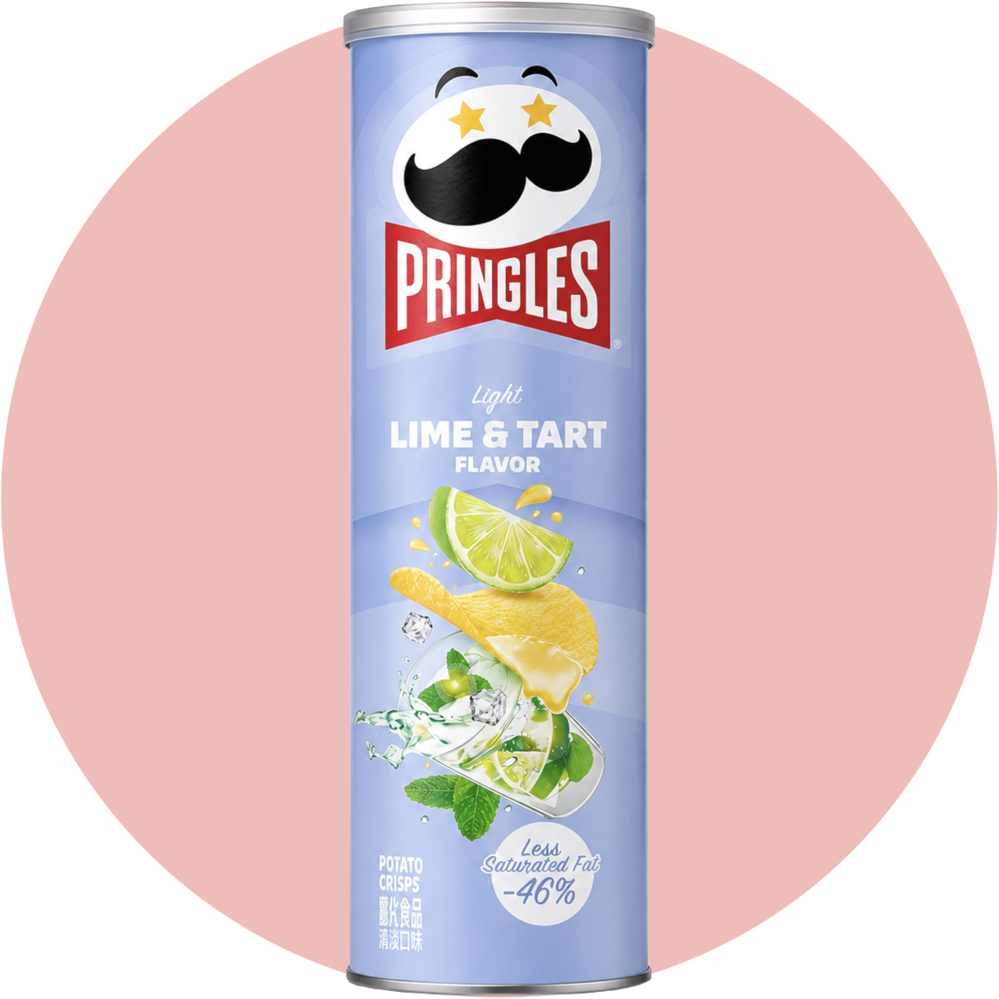 Pringles Lime & Tart Chips mit Limetten Geschmack in Dose