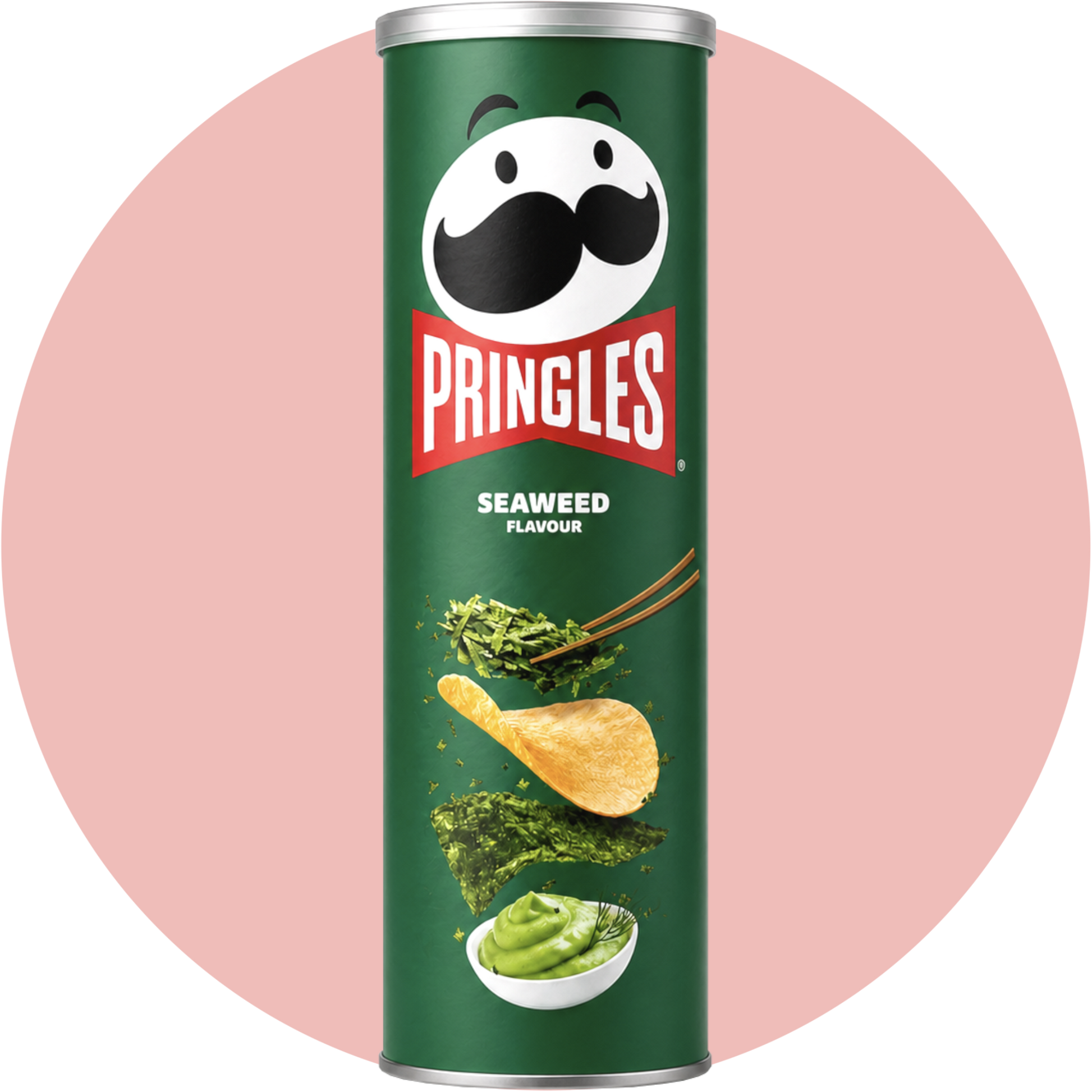 Pringles Seaweed Flavor Chips mit Nori Algen und Wasabi Geschmack