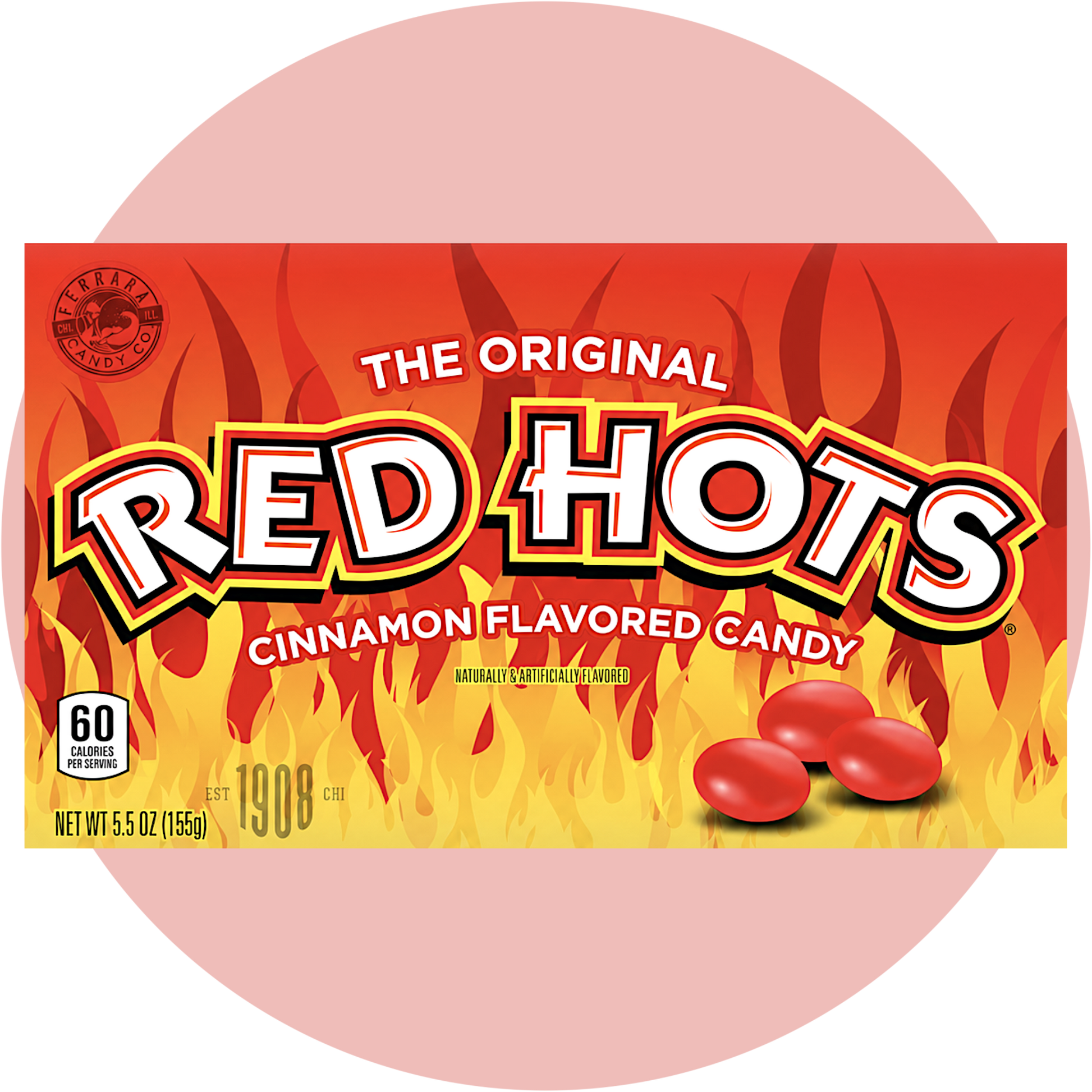 Red Hots Cinnamon Candy rote Hartbonbons mit intensivem Zimtgeschmack