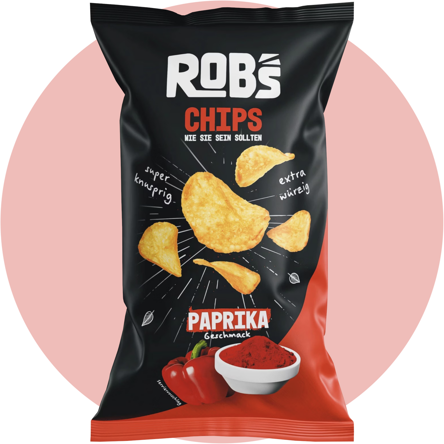 Rob's Chips Paprika – Knusprige Kartoffelchips mit würzigem Paprikageschmack von CrispyRob