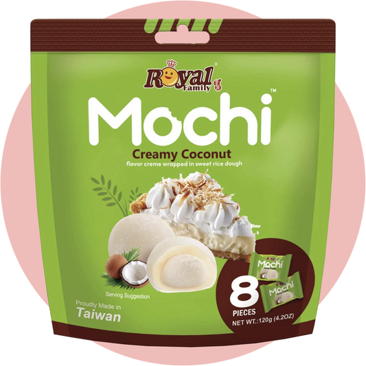 Royal Family Mochi Coconut – Asiatische Reisküchlein mit cremiger Kokosfüllung
