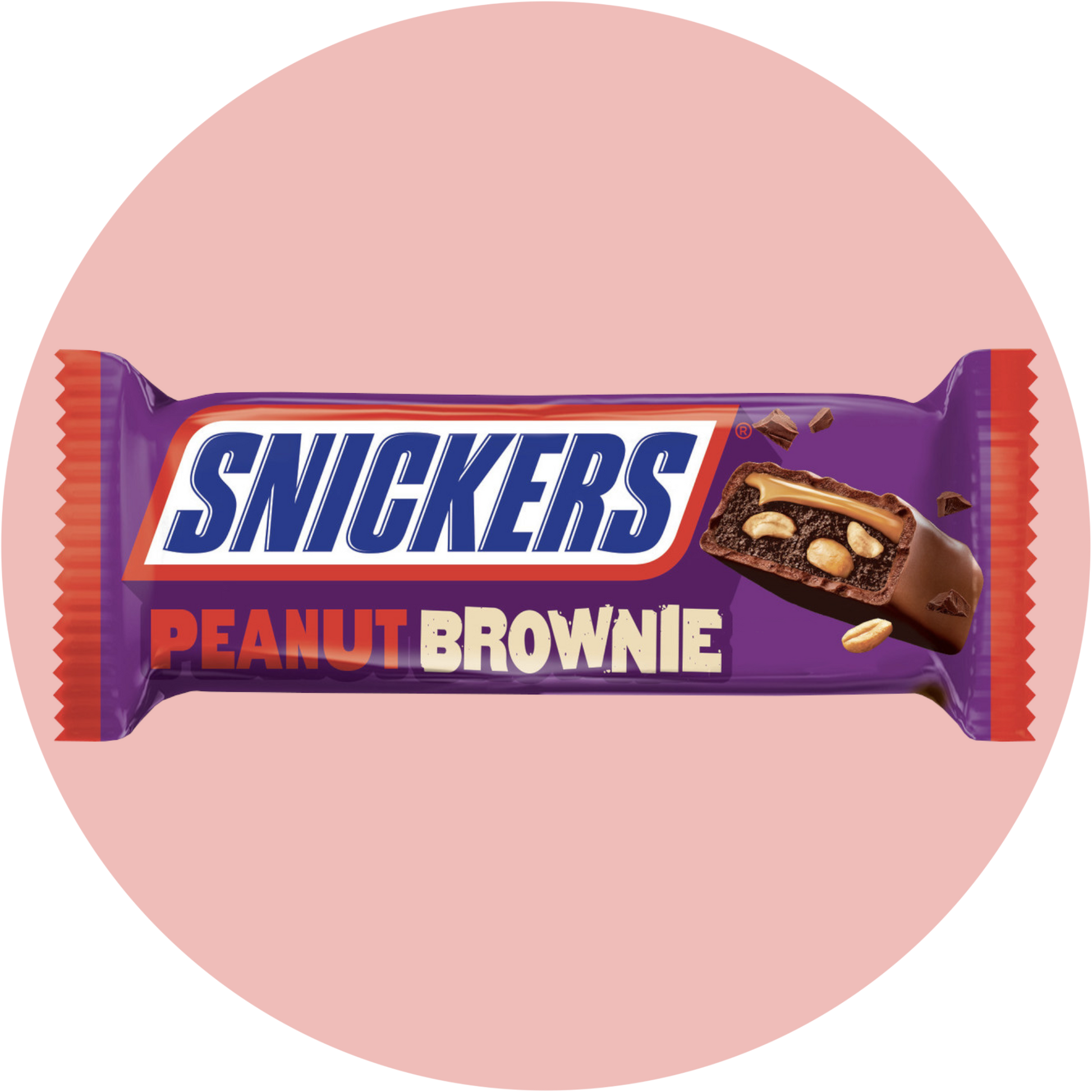 Snickers Peanut Brownie – Riegel mit Brownie Teig, Erdnüssen, Karamell und Milchschokolade