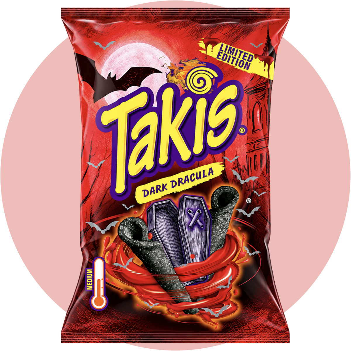 Takis Dracula Teriyaki Halloween Edition in gruseliger Limited Edition Verpackung