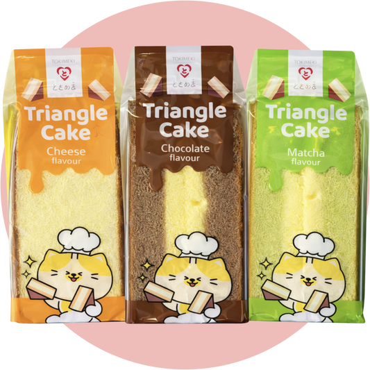 Tokimeki Triangle Cake Bundle mit Cheese Chocolate und Matcha Kuchen Snacks