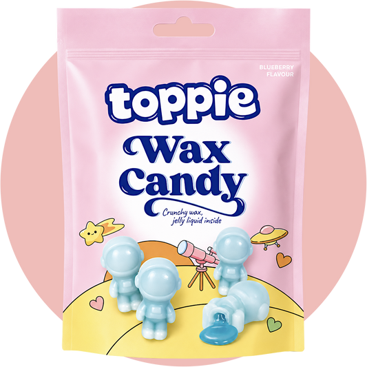 Toppie Wax Candy Blueberry Wachs Astronauten mit flüssiger Blaubeerfüllung