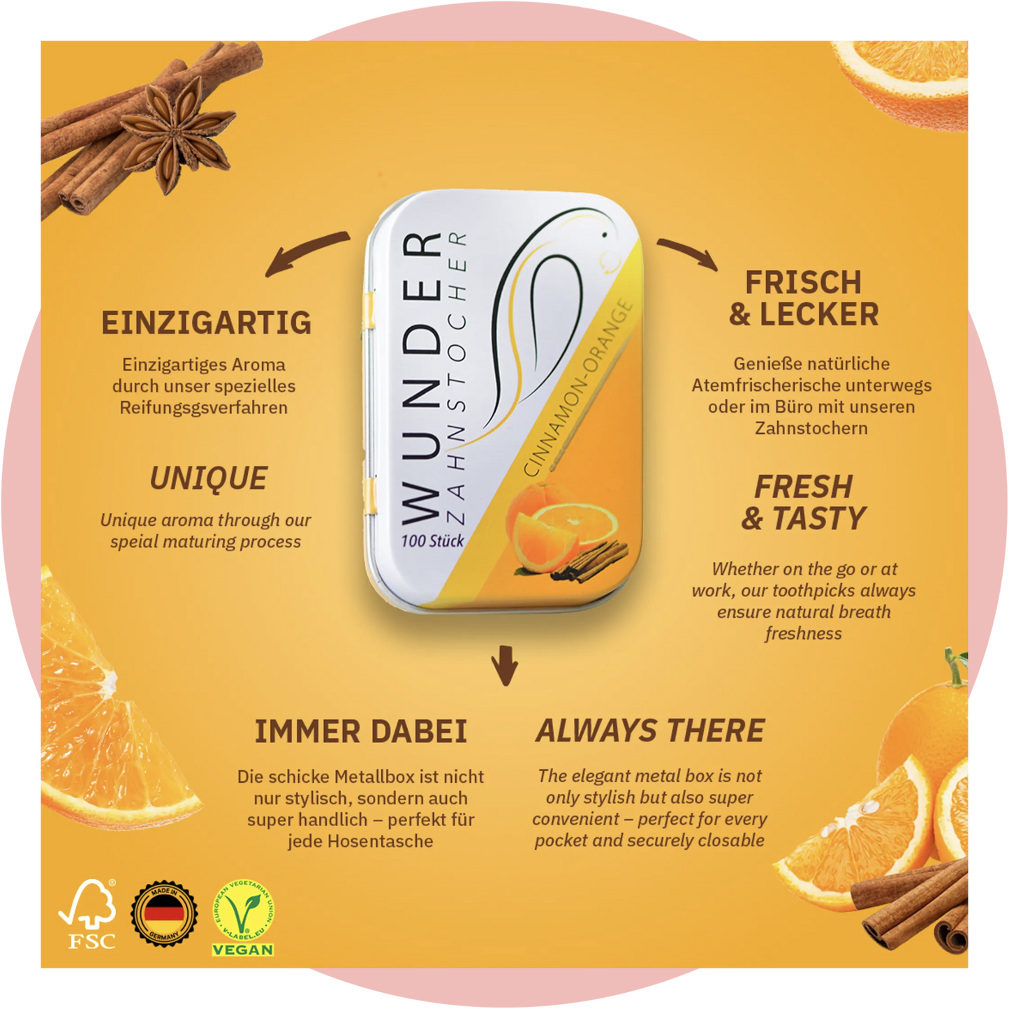Wunder-Zahnstocher Orange